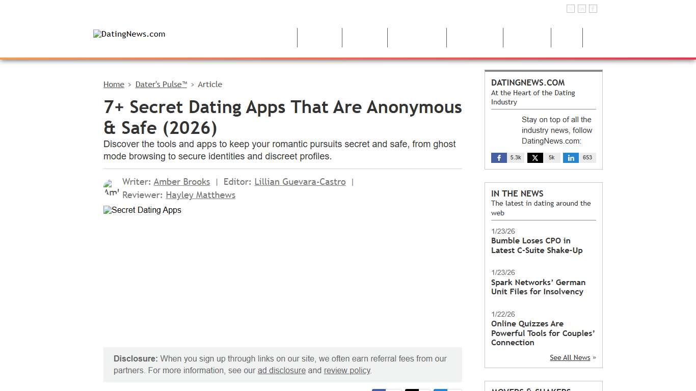 7+ Secret Dating Apps That Are Anonymous & Safe (2026)